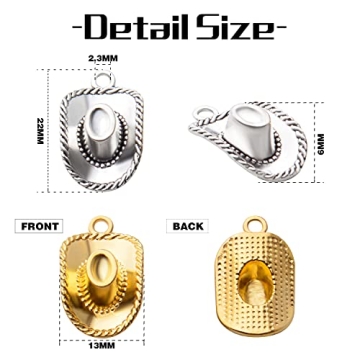 BronaGrand 50pcs Hat Charms for DIY Jewelry Making