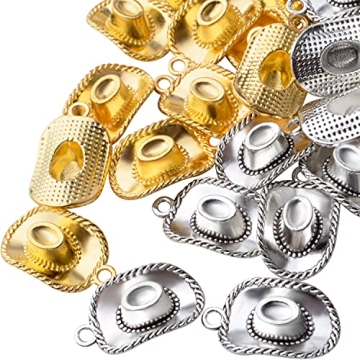 BronaGrand 50pcs Hat Charms for DIY Jewelry Making