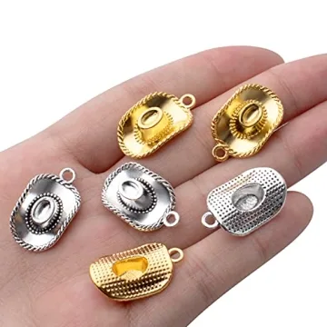 BronaGrand 50pcs Hat Charms for DIY Jewelry Making
