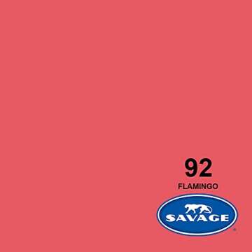 Savage Seamless Paper Photography Backdrop - Color #92 Flamingo, Size 53 Inches Wide x 36 Feet Long, Backdrop for YouTube Videos, Streaming, Interviews and Portraits - Made in USA