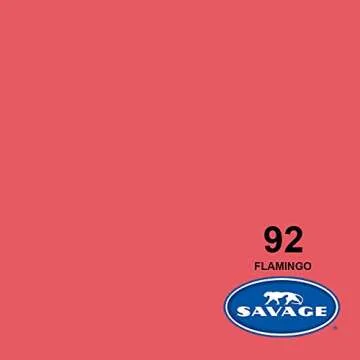 Savage Seamless Paper Photography Backdrop - Color #92 Flamingo, Size 53 Inches Wide x 36 Feet Long, Backdrop for YouTube Videos, Streaming, Interviews and Portraits - Made in USA