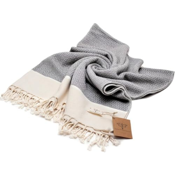 SMYRNA Vintage Turkish Cotton Throw Blanket Boho Chic