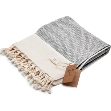 SMYRNA Vintage Turkish Cotton Throw Blanket Boho Chic