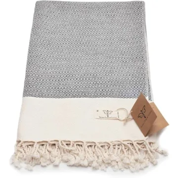 SMYRNA Vintage Turkish Cotton Throw Blanket Boho Chic