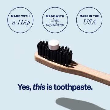 BITE Toothpaste Bits with Nano Hydroxyapatite - Eco and Travel-Friendly Whitening Toothpaste Tablets...