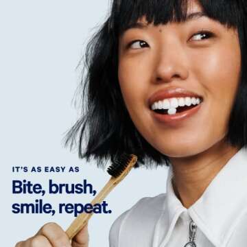 BITE Toothpaste Bits with Nano Hydroxyapatite - Eco and Travel-Friendly Whitening Toothpaste Tablets (Mint) 124.0 Count