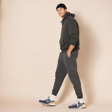 Amazon Essentials Men's Joggers Sweatpants Comfortable Fit Charcoal