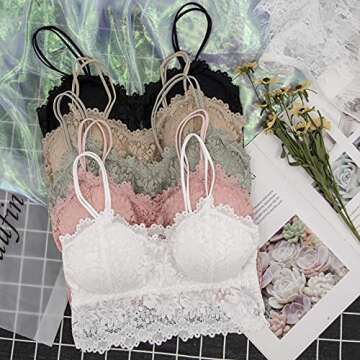 Duufin 5 Pcs Lace Bralettes - Versatile and Stylish