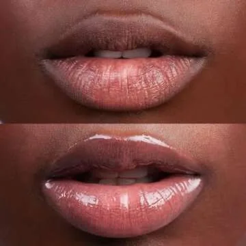 Kosas Wet Lip Oil Gloss - Hydrating Lip Plumping Treatment with Hyaluronic Acid & Peptides, Non-Sticky Finish (Unbuttoned)