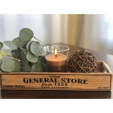 Liphontcta Wooden Egg Holder Crate Storage Box Rustic Farmhouse Decor for one Dozen (12) Garden Sculpture Outdoor Decoration