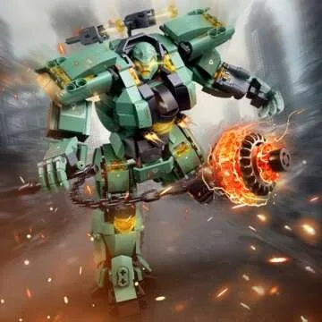HIGH GODO Transforming Mech Robot Building Blocks Set,Destroy Warrior City Action Mech Model Buildin...