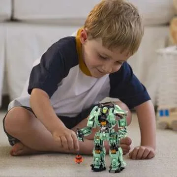 HIGH GODO Transforming Mech Robot Building Blocks Set,Destroy Warrior City Action Mech Model Building Kit, 542 Pieces Cool Robots Toys Gift for Adults and Kids Boys 6 7 8 10+