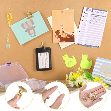 Elegant 310 Pcs Gold Decorative Push Pins Set