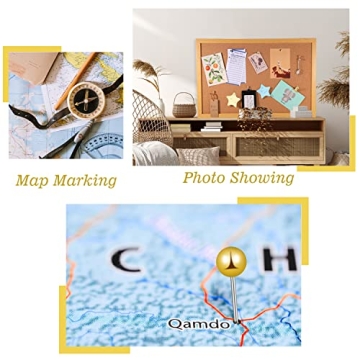 Elegant 310 Pcs Gold Decorative Push Pins Set