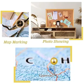 Elegant 310 Pcs Gold Decorative Push Pins Set