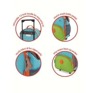 Skip Hop Zoo Dog Kids Luggage with Wheels for Travel