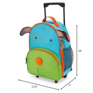 Skip Hop Zoo Dog Kids Luggage with Wheels for Travel