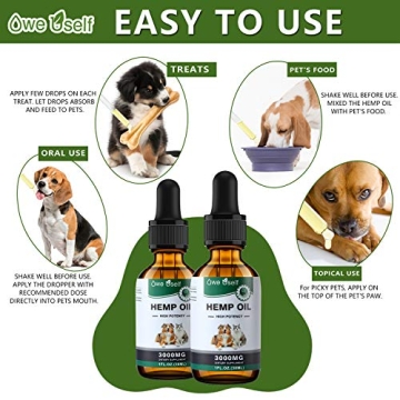 Owe Uself 3000mg Hemp Oil for Dogs – Anxiety & Stress Relief