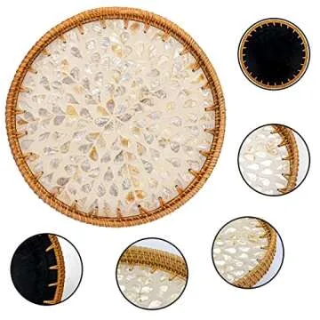 Elegant Frcctre Rattan Serving Tray Set - 2 Sizes