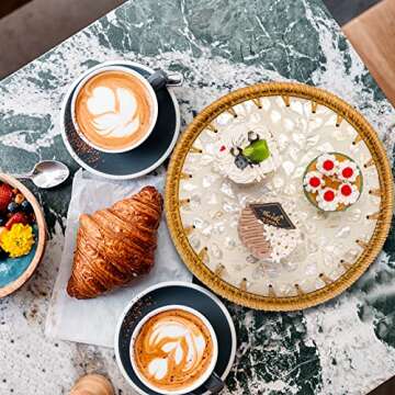 Elegant Frcctre Rattan Serving Tray Set - 2 Sizes