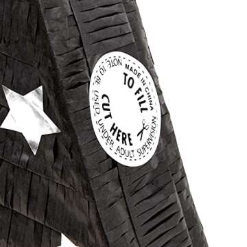 Spooky Central Cute Witch Pinata for Halloween Party Supplies Decorations, Silver Foil Stars Hat with Pink Hair, Halloween Piñata for Kids and Adults, 16 x 13 x 3 in