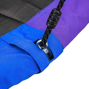 Sorbus 66" Saucer Swing for Kids- 330lbs Big Oval Platform Swing- Tree Glider Therapy Swing for Kids- Adjustable Ropes & Durable Swing Seat- Trampoline Net Swing for Indoor/Outdoor, Accessory Included