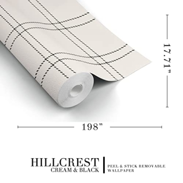HALL & PERRY Hilcrest Peel and Stick Wallpaper for Easy Decor