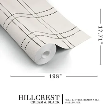 HALL & PERRY Hilcrest Peel and Stick Wallpaper for Easy Decor