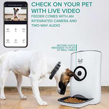 Arf Pets Smart Automatic Pet Feeder with Wi-Fi and HD Camera