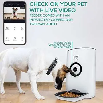 Arf Pets Smart Automatic Pet Feeder with Wi-Fi and HD Camera