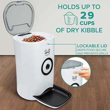Arf Pets Smart Automatic Pet Feeder with Wi-Fi and HD Camera