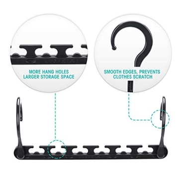 HOUSE DAY Space Saving Hangers for Efficient Closet Organization