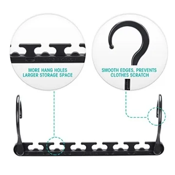 HOUSE DAY Space Saving Hangers for Efficient Closet Organization