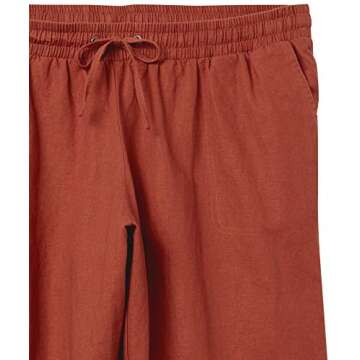 Amazon Essentials Women's Linen Blend Wide Leg Pant in Plus Size