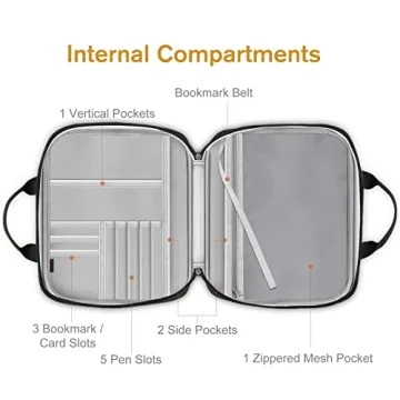 FINPAC Extra Large Bible Cover, Carrying Book Case Church Bag Bible Protective with Detachable Shoulder Strap & Zippered Pocket, Gift for Men Women, Black & Brown