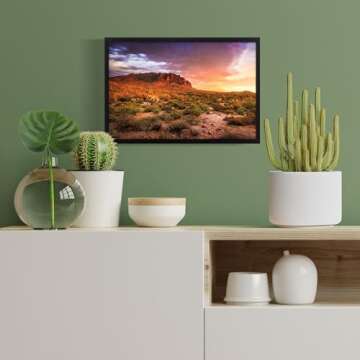 Gallery Solutions - Size 12"x18" - Picture Frame - Black Design for Wall Mounting - Horizontal Wall ...