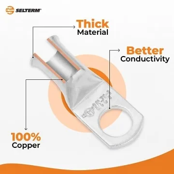 SELTERM Tinned Copper Battery Cable Lugs - 25 pcs