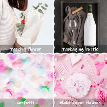 235 Sheets White Tissue Paper for Wrapping & Crafts