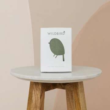 WildBird - Ring Sling Baby Carrier - Newborn to Up to 35 lbs - for Moms, Dads & Caregivers - 100% Natural European Linen Fibers - Versatile & Adjustable - 74” Size - Acadian Fabric & Black Ring