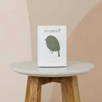 WildBird - Ring Sling Baby Carrier - Newborn to Up to 35 lbs - for Moms, Dads & Caregivers - 100% Natural European Linen Fibers - Versatile & Adjustable - 74” Size - Acadian Fabric & Black Ring