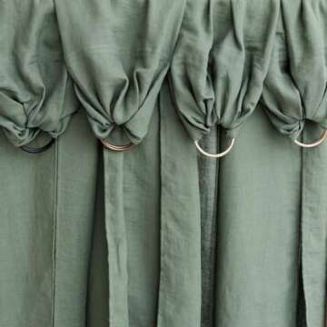 WildBird - Ring Sling Baby Carrier - Newborn to Up to 35 lbs - for Moms, Dads & Caregivers - 100% Natural European Linen Fibers - Versatile & Adjustable - 74” Size - Acadian Fabric & Black Ring