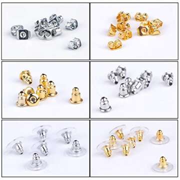 10 Styles Earring Backs 1040-Piece Set for All Earrings