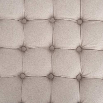 SAFAVIEH Mercer Taupe Tufted Ottoman - Stylish Durable Furniture