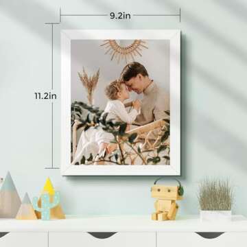 Golden State Art 8x10 Picture Frames Set of 8 - Sleek, Modern Design for Home Decor