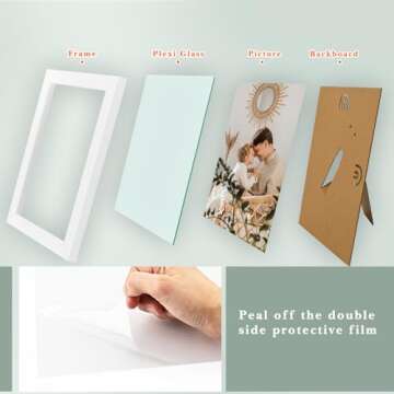 Golden State Art 8x10 Picture Frames – Set of 8, Sleek Design