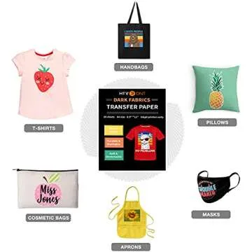 HTVRONT Heat Transfer Paper for T Shirts 20 Sheets, 8.5" X 11" Printable Heat Transfer Vinyl, Vivid ...