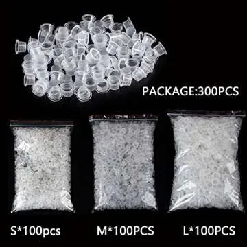 SOTICA 300pcs Disposable Ink Caps for Tattooing and Crafts