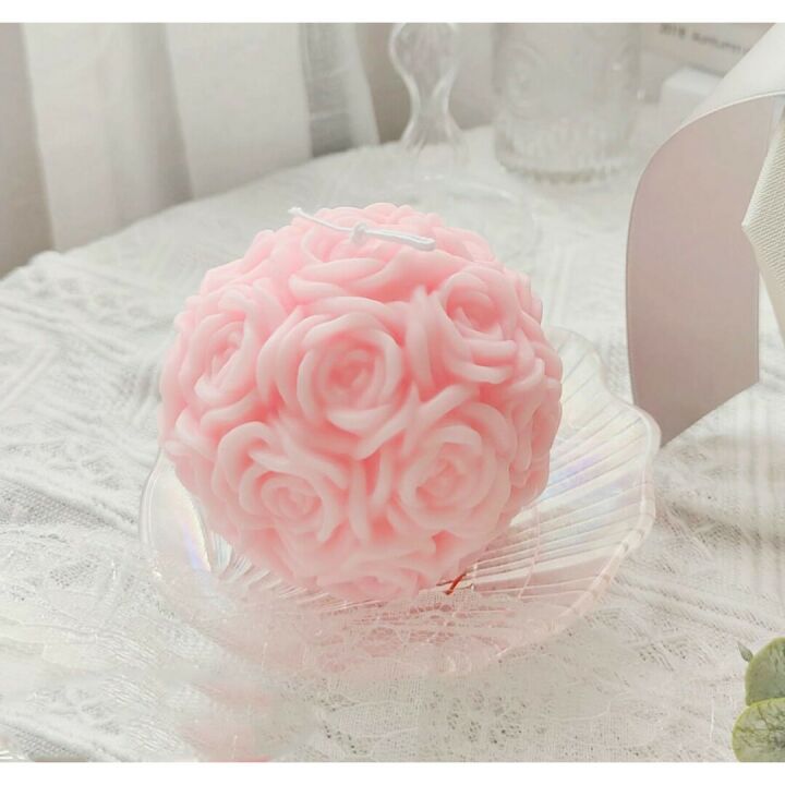 Aesthetic Rose Flower Candle for Stress Relief & Gift