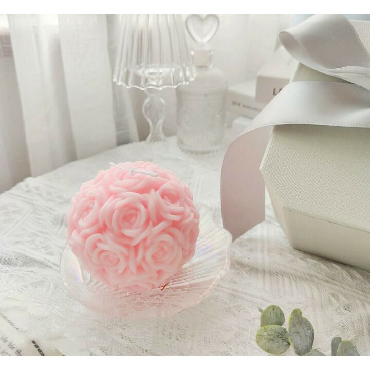 Aesthetic Rose Flower Candle for Stress Relief & Gift