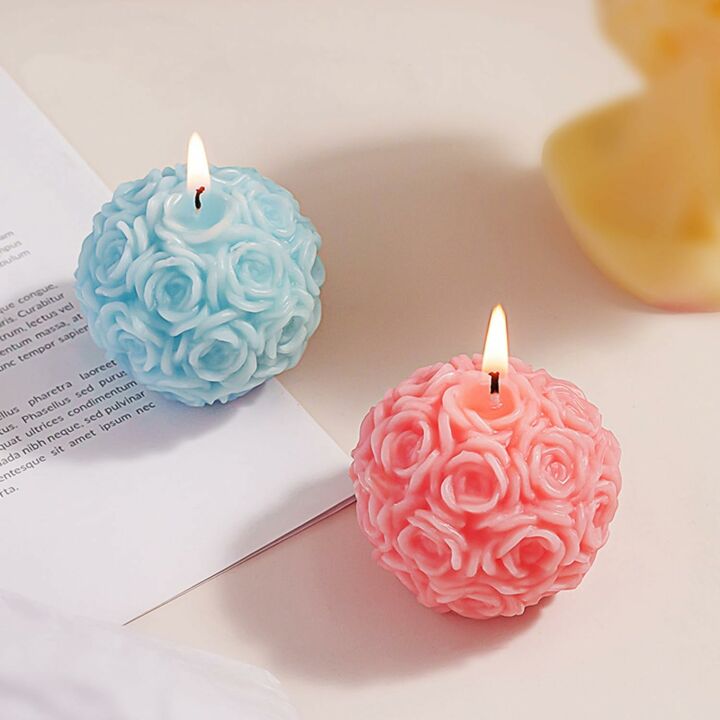 Aesthetic Rose Flower Candle for Stress Relief & Gift